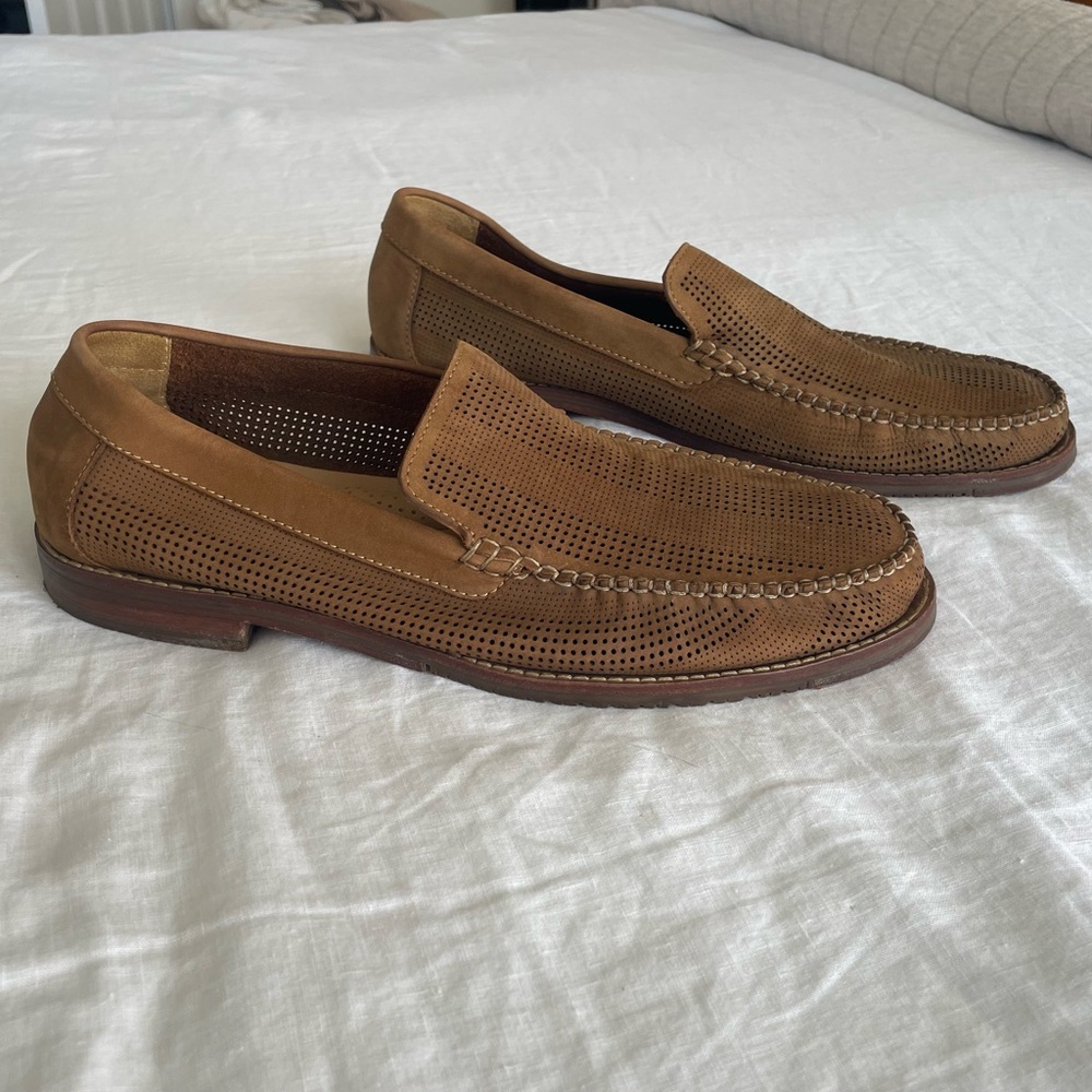 Tommy Bahama Men's Brown Leather Loafers